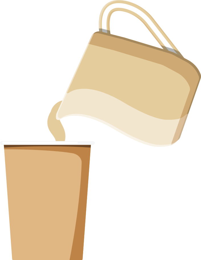 Add 2oz. Steamed milk